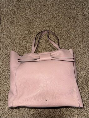kate spade Pale Pink Pebbled Leather Bow Tote